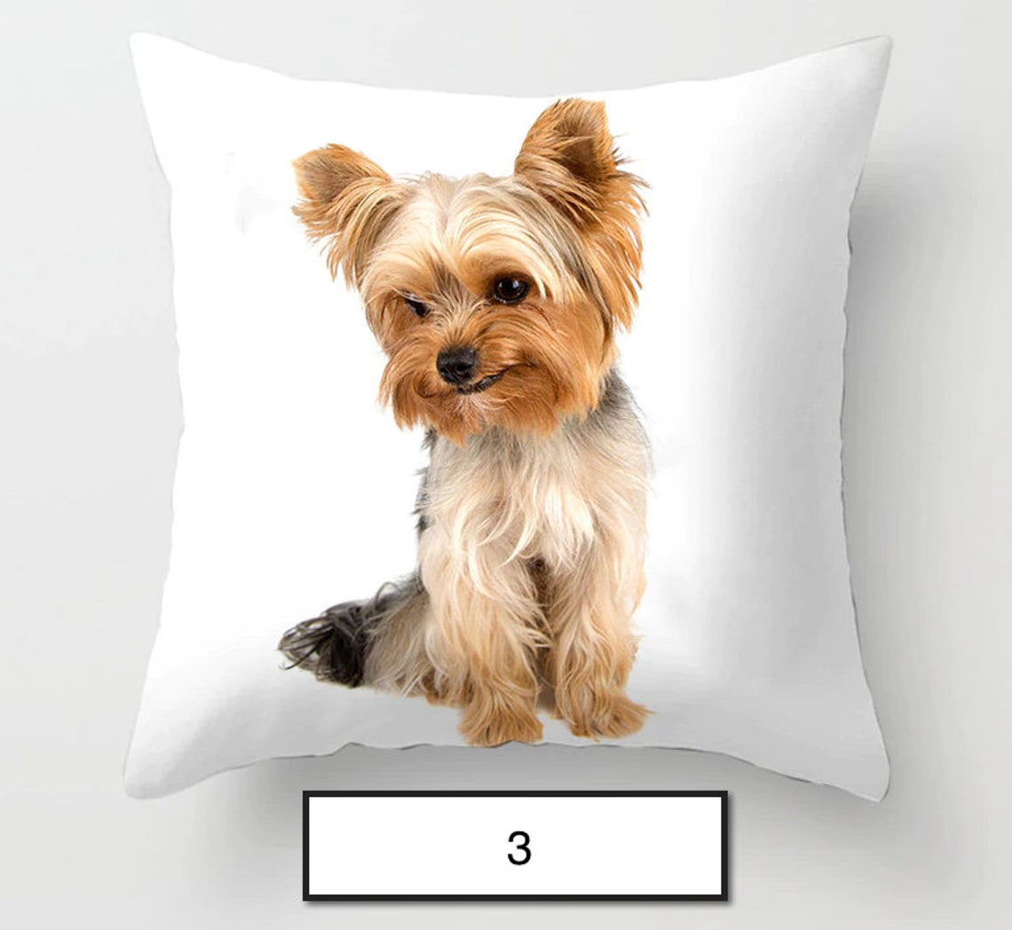 Yorkie Pillow Yorkshire Pillow Case Throw Pillow COVER Etsy