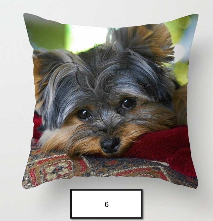 Yorkie Pillow Yorkshire Pillow Case Throw Pillow COVER Etsy