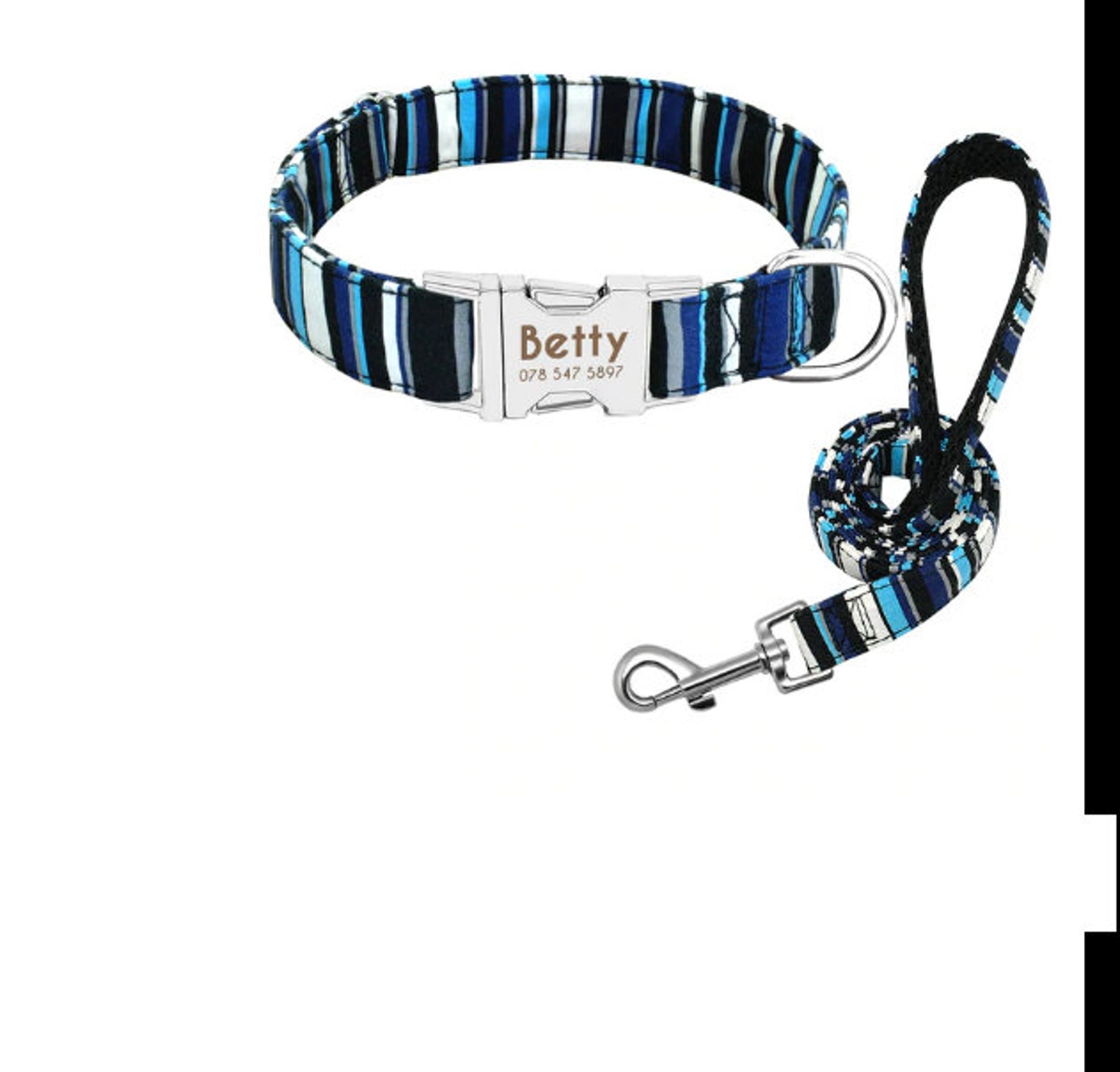 Engraved Dog Collar & Matching Leash Personalized Nylon Dog Etsy