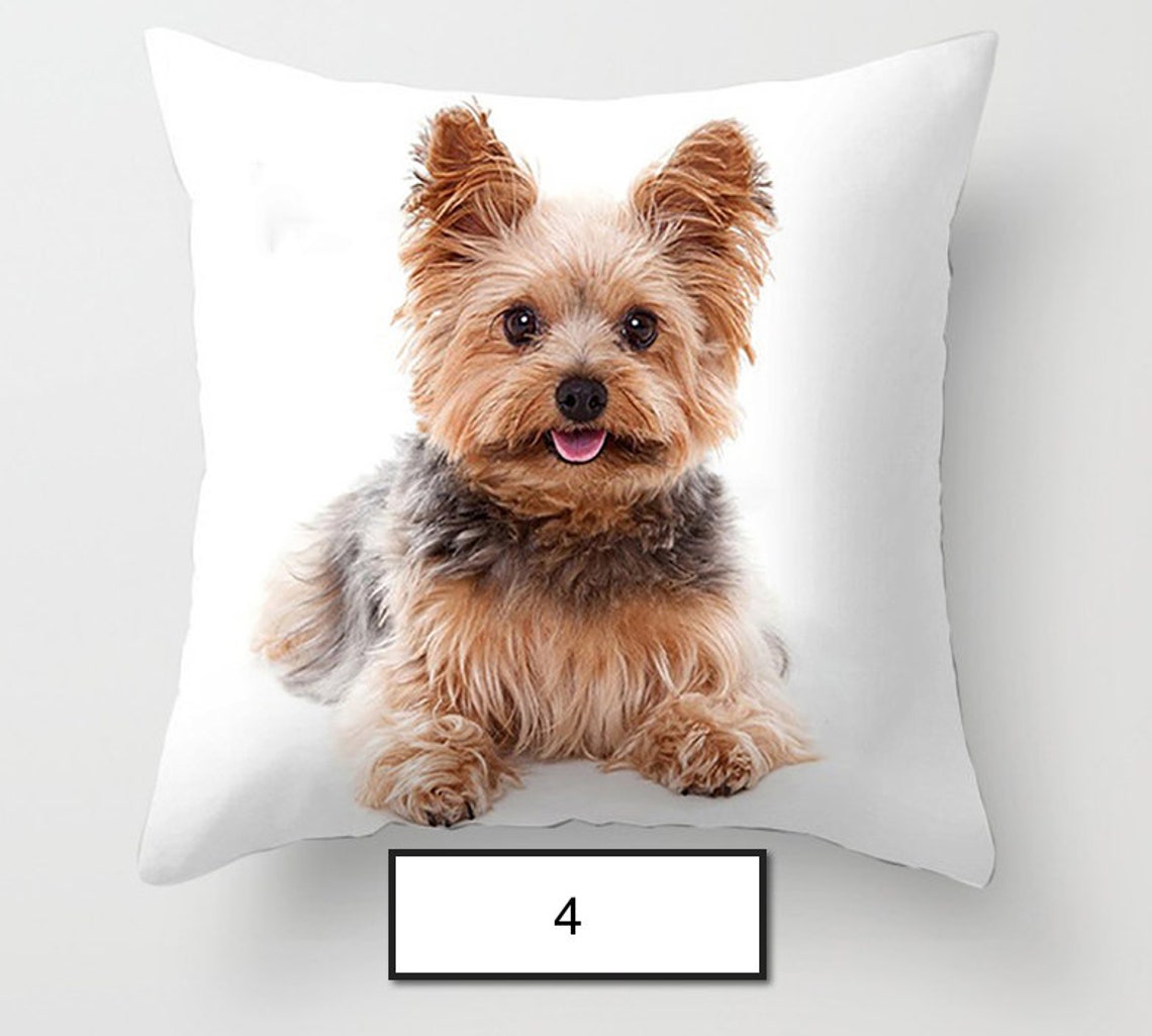 Yorkie Pillow Yorkshire Pillow Case Throw Pillow COVER Etsy