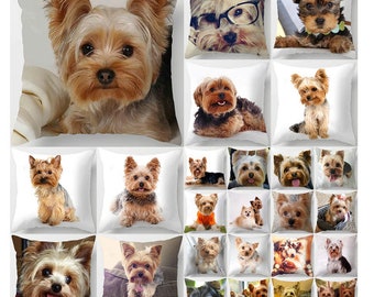 DZGlobal Personalized Yorkie Dog Throw Pillow Cases Yorkie Pillow Cover Dog Pillow Case 18x18 Soft Cotton Yorkshire Terrier Cushion Covers Decorative Pillowcase for Couch Sofa Bedroom Car DZGlobal Personalized Yorkie Dog Throw Pillow Cases Yorkie Pillow Cover Dog Pillow Case 18x18 Soft Cotton Yorkshire Terrier Cushion Covers Decorative Pillowcase for Couch Sofa Bedroom Car