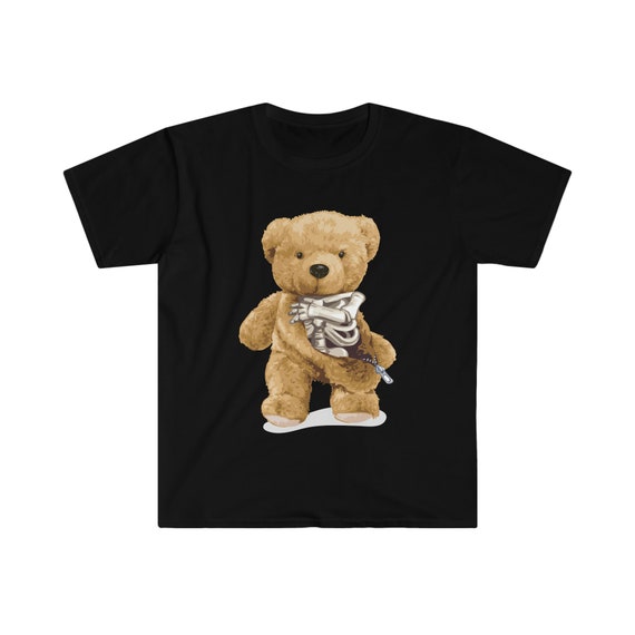 Skeleton Teddy Bear / Unisex Softstyle T-shirt - Etsy