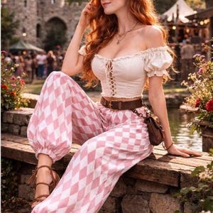 Pink Harlequin Women's Carrot Pants