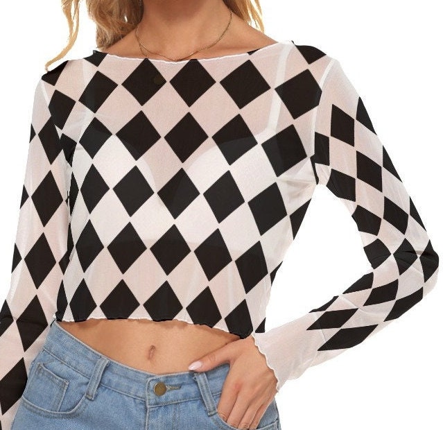 Harlequin Women's Mesh Long Sleeves T-shirt - Etsy