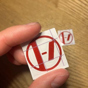 twenty one pilots breach clancy logo  red shimmer permanent vinyl sticker decal