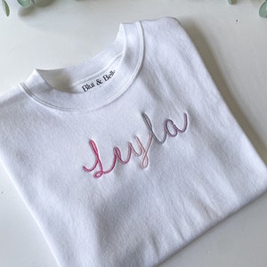 Kids Personalised Embroidered T-shirt | ombré name