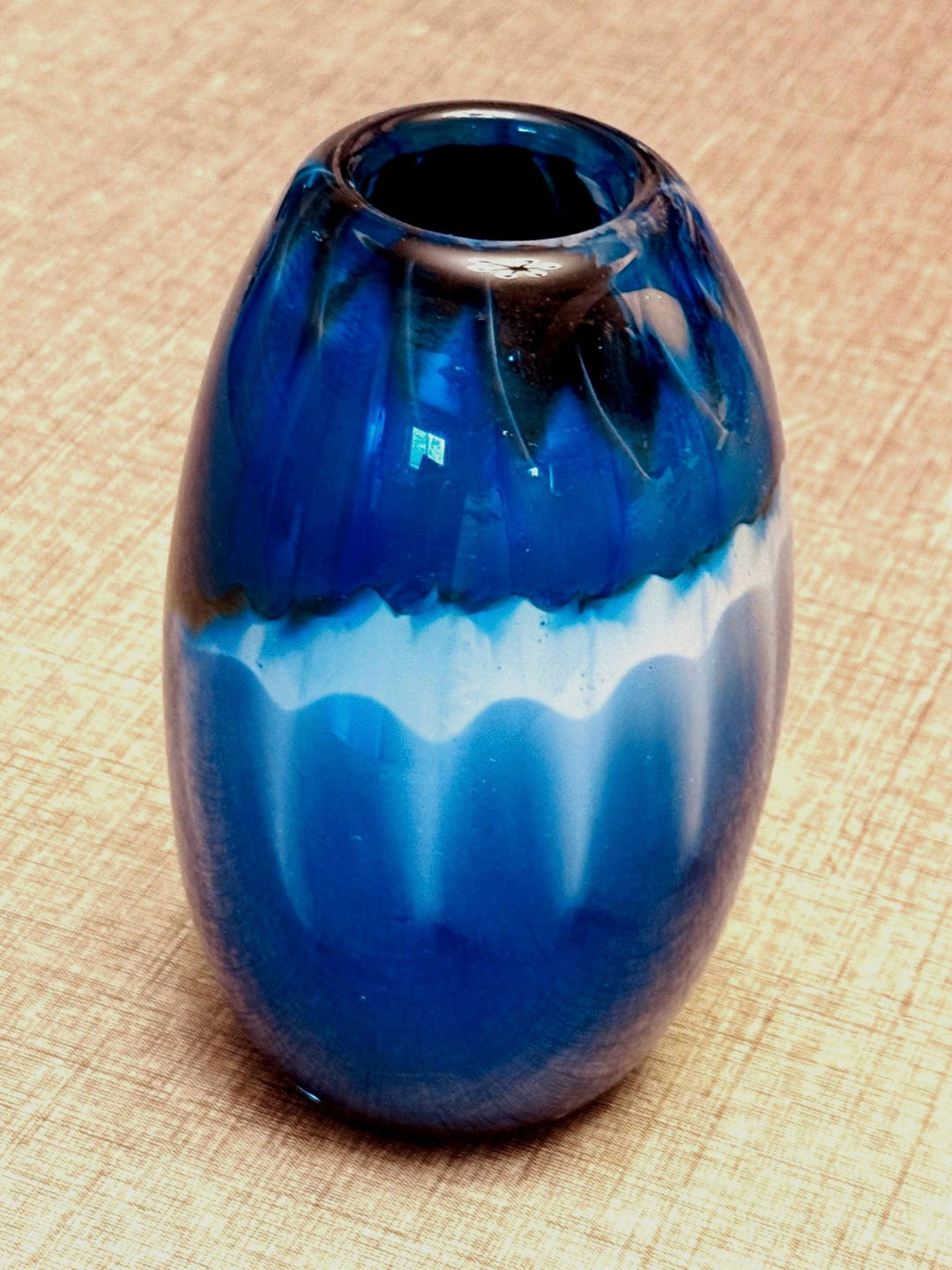 Incased Vintage Incased Art Glass Vase Signed Graig Weatherby 2008 - Etsy