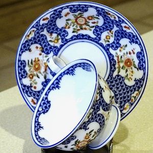 Vintage Collingwood Floral  Teacup & Saucer Hand Painted