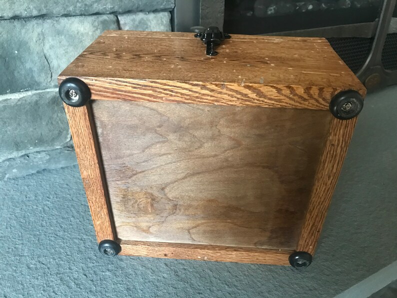 Reclaimed Oak Wood Box Primitive Handcrafted Storage Box Etsy