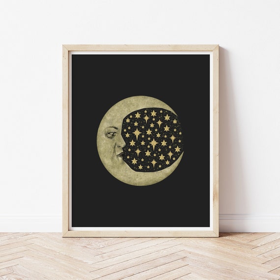 Digital Art & Collectibles Luna Room Decor Home Decor Celestial Print