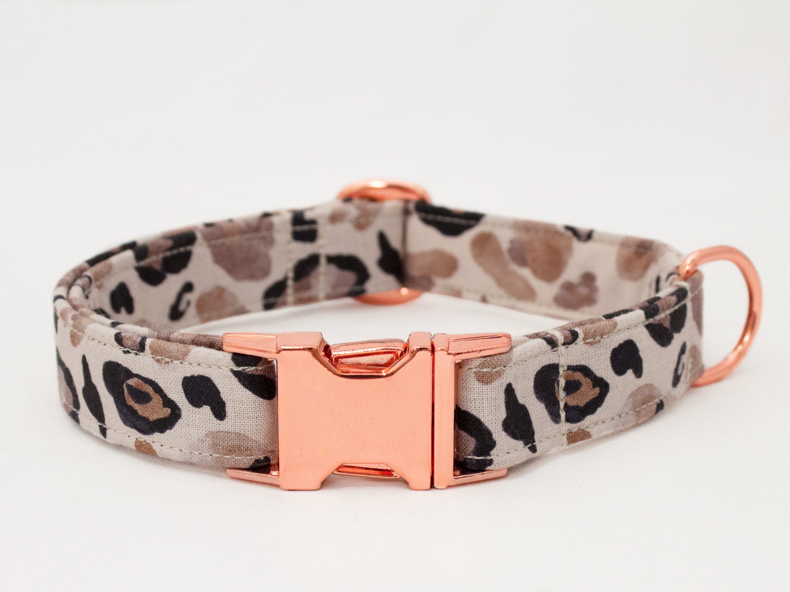 Cream Leopard Collar / Leopard Dog Collar / Beige Dog Collar / Etsy