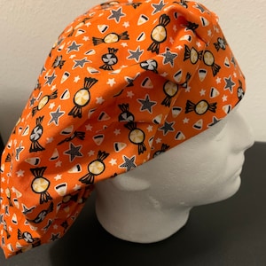 Women&#39;s Halloween candy bouffant OR scrub cap