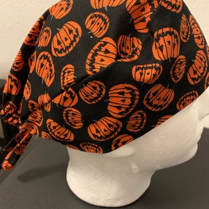 Halloween pumpkin OR scrub cap