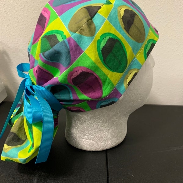 Check out my Mallampati OR scrub cap with Choice of ponytail, men’s, or European toggle