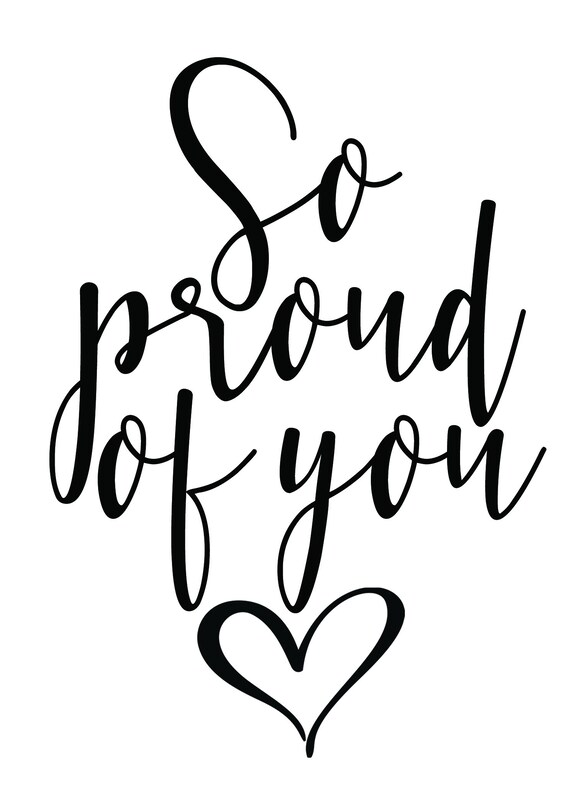 So Proud Of You Congratulations Card Instant Download Card Etsy