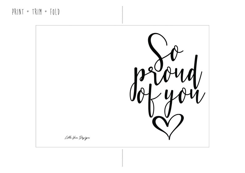 So Proud Of You Congratulations Card Instant Download Card Etsy