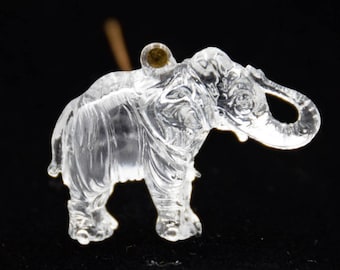 Elephant Charms, Jungle Animals, Asian Elephant, Jungle Elephant, Clear Lucite Charms, German made, 6/12/24 pieces