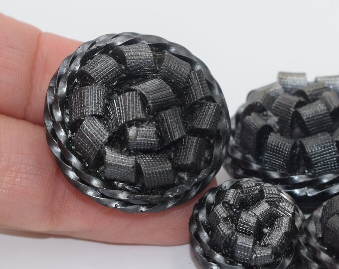 Button Ribbon Pattern 4 Vintage Ribbon Buttons, Black Buttons, Acrylic, Cake Buttons, Hat ...