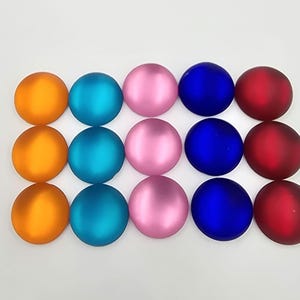 Large Frosted Moonglow Rhinestone, Acrylic Cabochons, Blue, Pink, Purple, Red, Luna soft Finish, Moonglow Cabochons, 6 pieces, 20mm