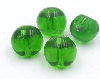 Set 5 Vintage Marbled Green Faux-Malachite Buttons 2-Hole Flat 1" Diameter 