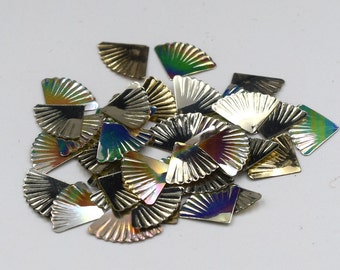 12mm Iridescent Multi Tone Sequins Seashell Shape Beachy SequinsLoose Paillettes,Wholesale Shell Shimmering Sequin Apparel,Shoe Decor