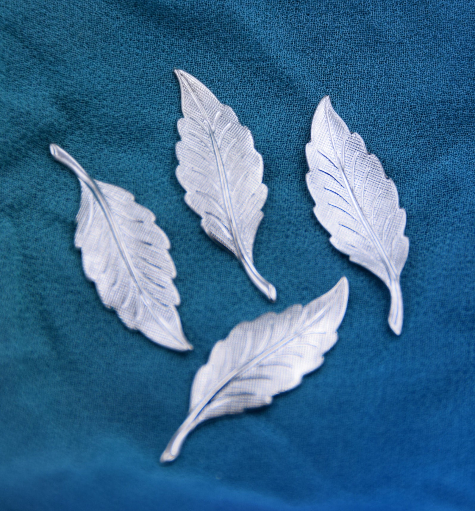Metal Leaf Antique Silver Leaves Metal Branches Leaf - Etsy