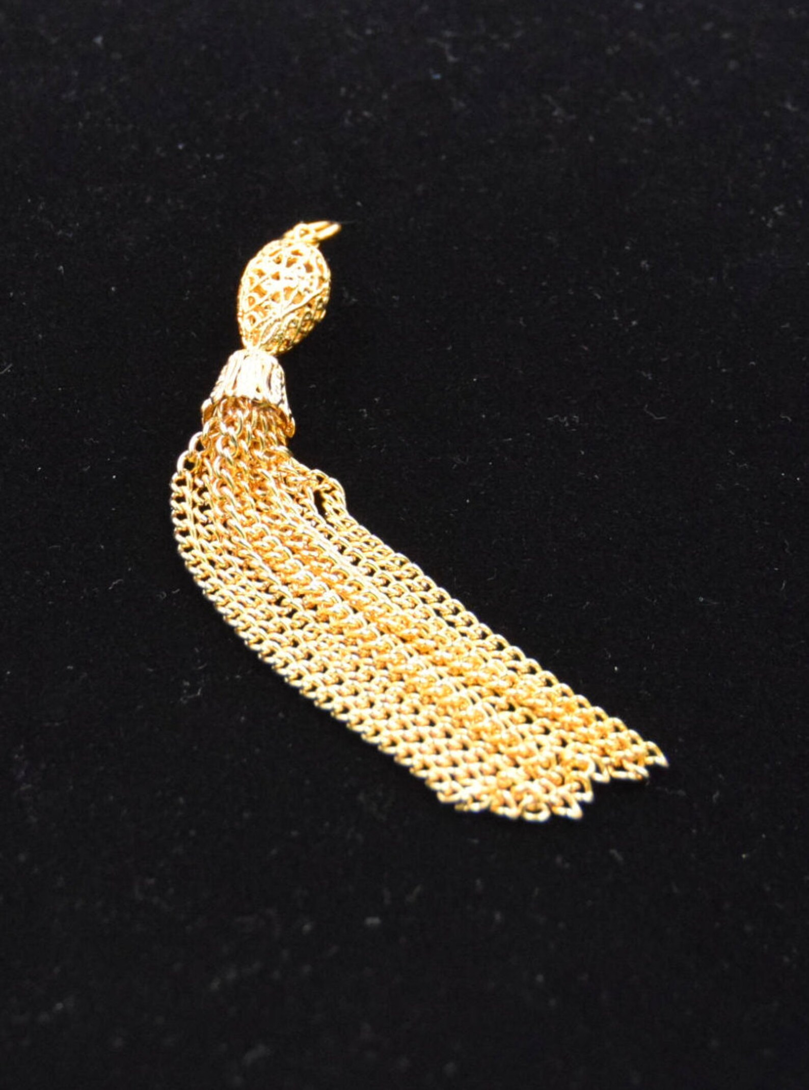 Filigree Tassel, Gold Tassel, Metal Tassel, Chain Tassel, Vintage Metal