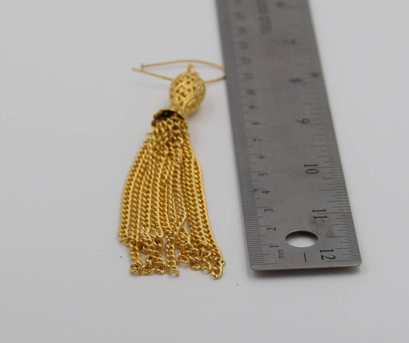 Filigree Tassel, Gold Tassel, Metal Tassel, Chain Tassel, Vintage Metal