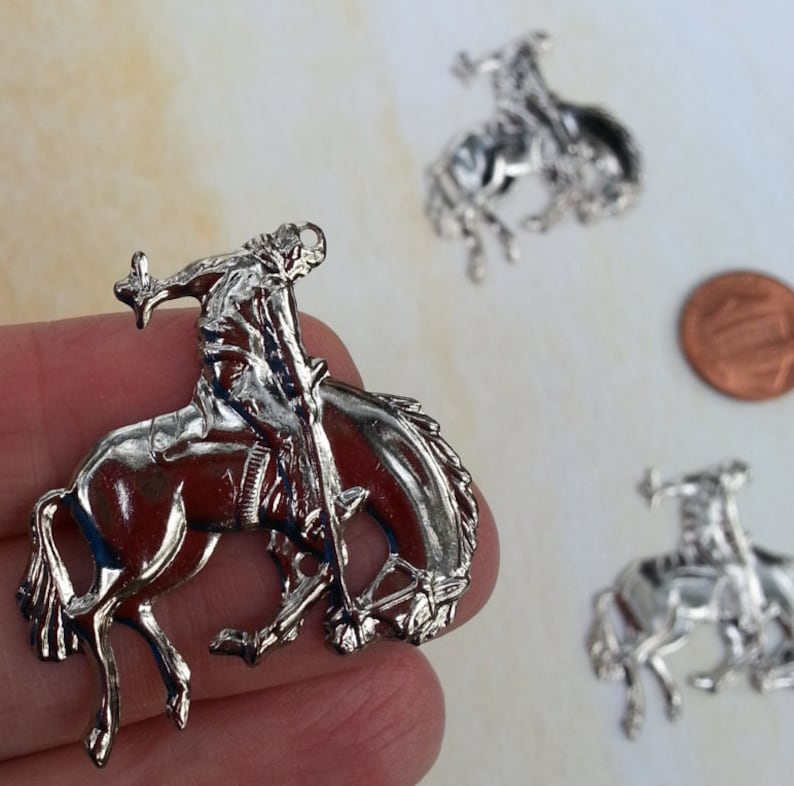 Rodeo Cowboy Charms Horse Charms Western Charms Cowboy Etsy