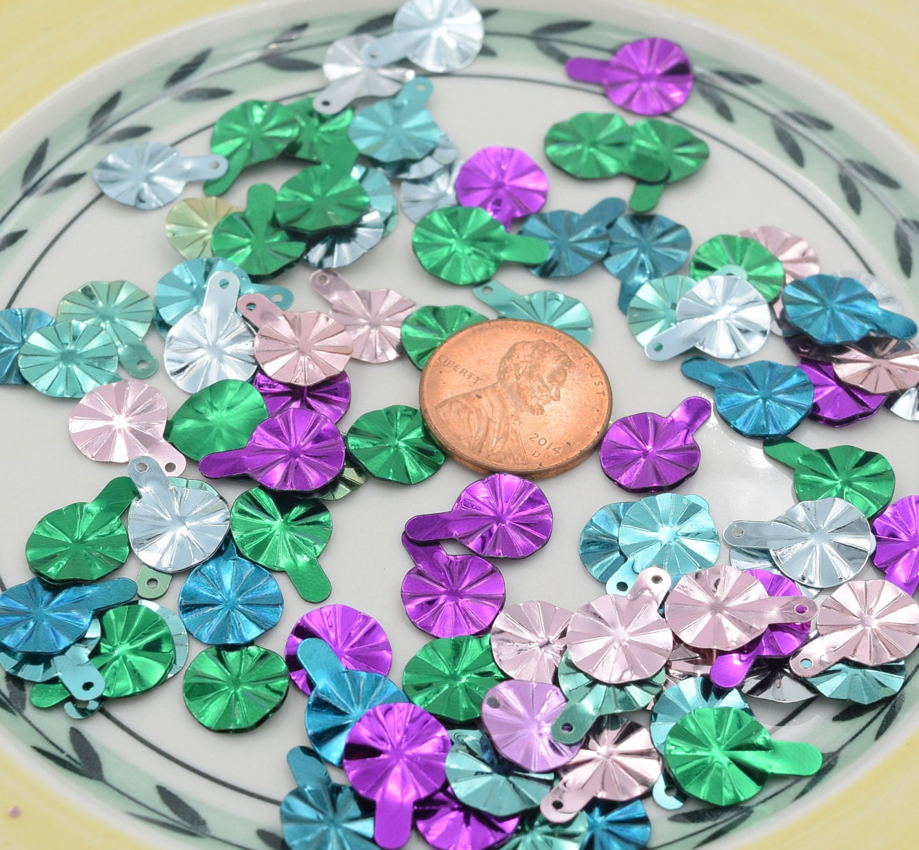 Vintage pin wheel Sequins Confetti Sequins lollipop sequins Etsy