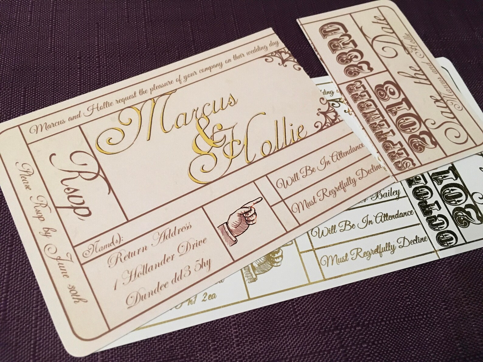 Vintage Theatre Ticket Wedding Invitation Cinema Invitation Etsy