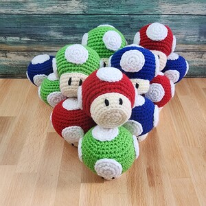 Super Mushroom Buddy | Great Gift for Gamers | Finished Item - Crochet Amigurumi