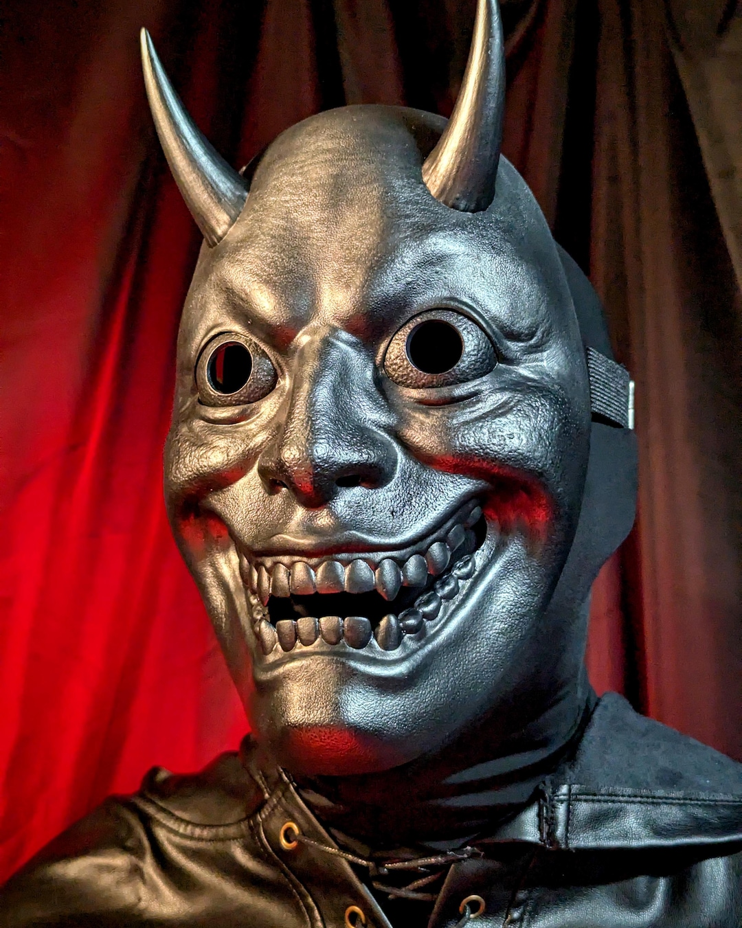 Iron Relic Hannya Demon Mask - Japanese Demon Mask for Cosplay, Resin ...