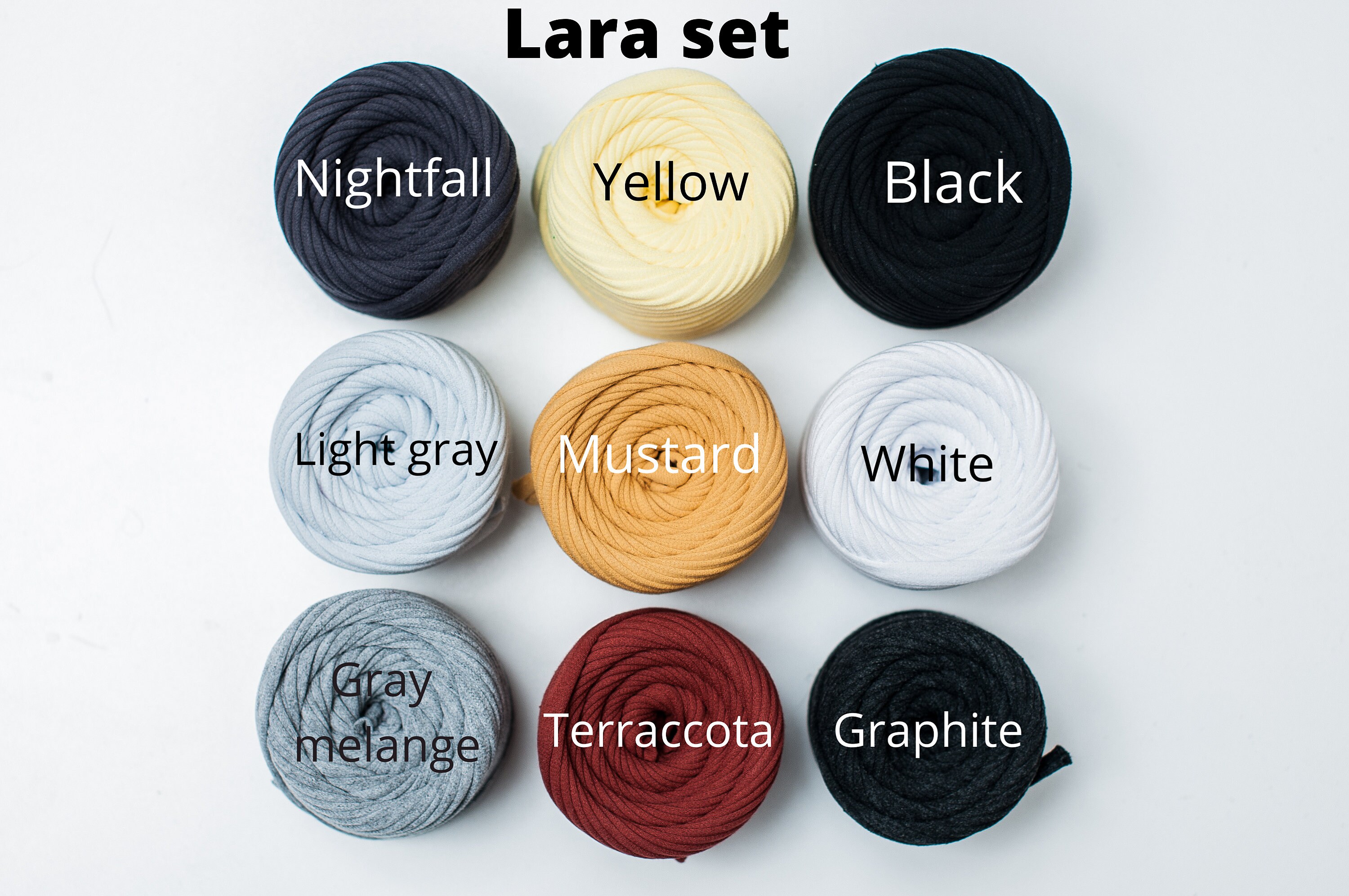 Tshirt yarn set 9 skeins tshirt yarn kit for Etsy