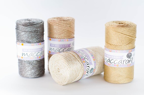 Ultraviolet polyester rope Crochet textile glitter cord Macrame cord 3mm Crochet bag supplies Metallic rope Crochet thread Gift for knitter