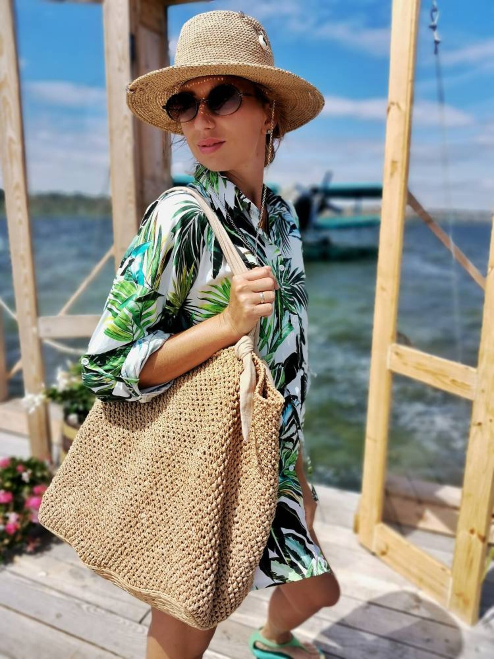 Raffia Hat Crochet Pattern Video Tutorial & PDF Instuction Etsy