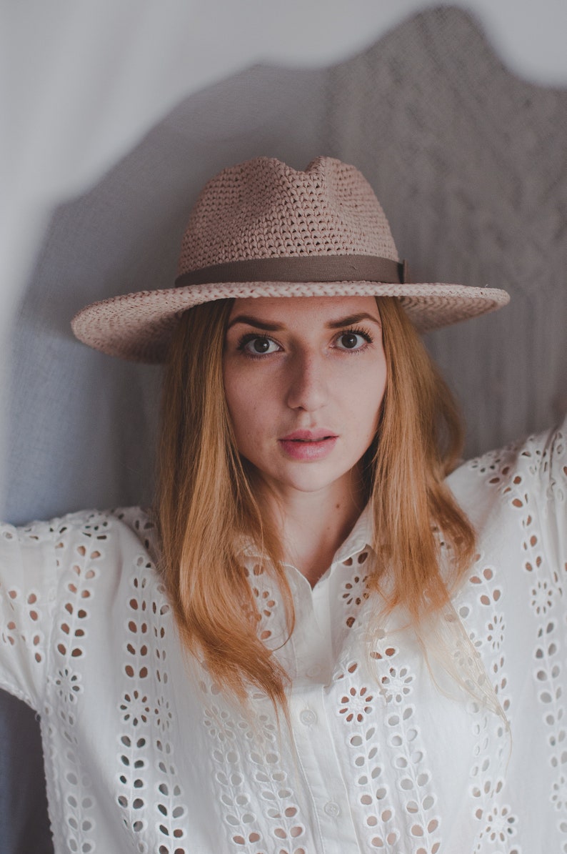 Fedora Hat Pattern Raffia Hat Pattern Video Tutorial & Etsy