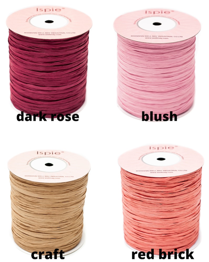 Raffia yarn Ispie 28 colors crochet raffia yarn 100 plant Etsy