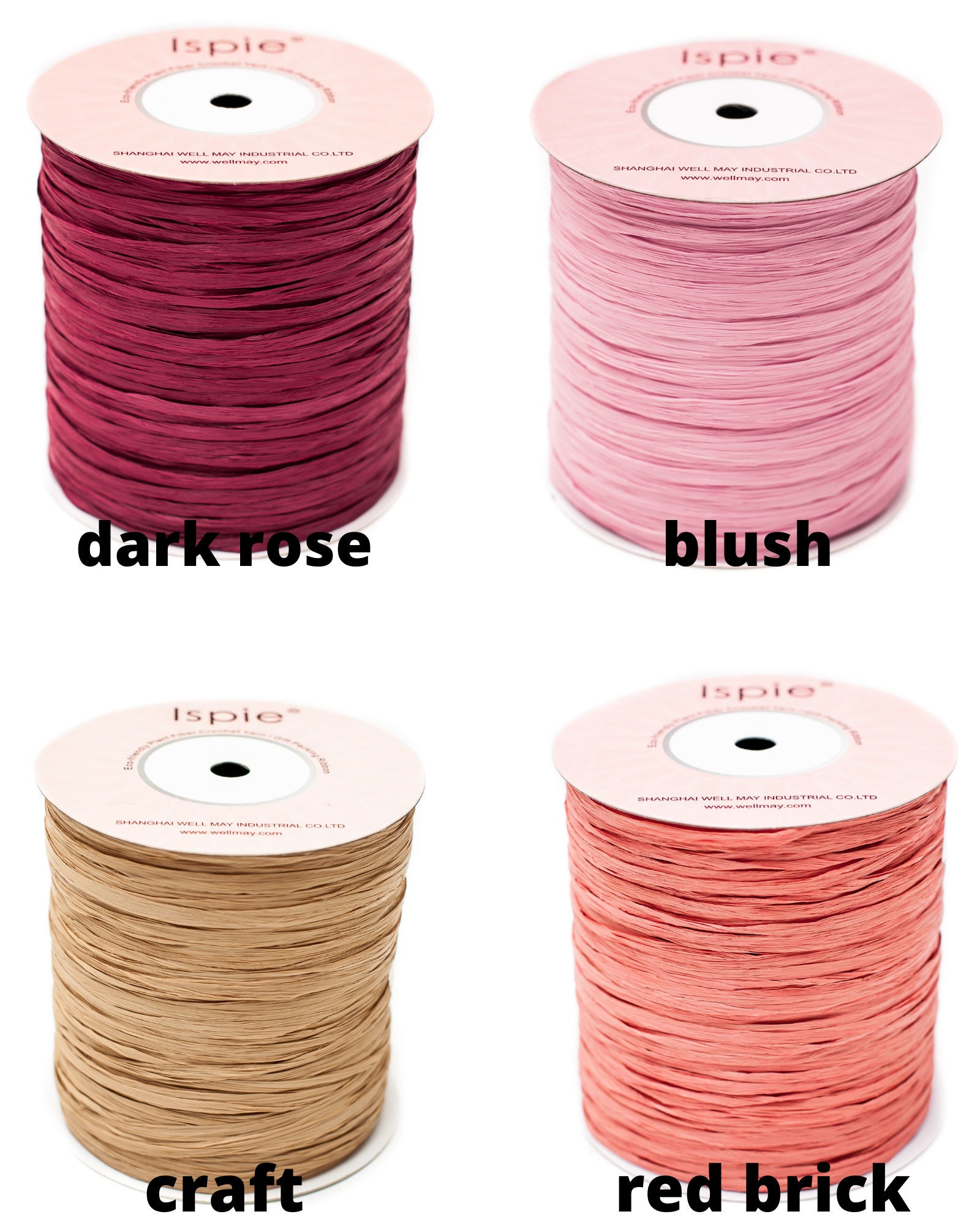 Craft Supplies & Tools Macrame Lemon Raffia yarn Ispie Natural raffia