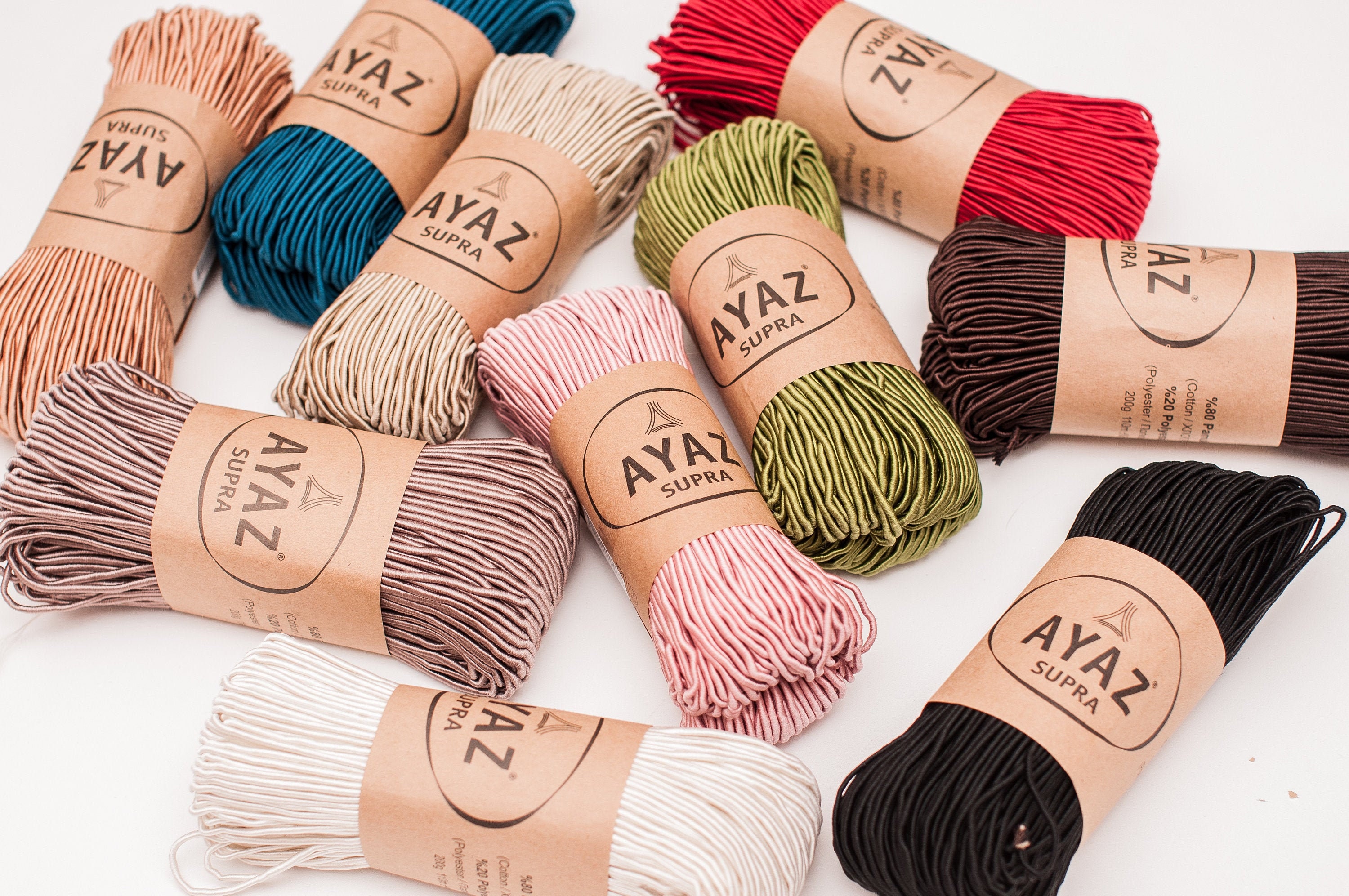 Wrapped silk satin cord polyester crochet cord 3 mm 10 colors Etsy