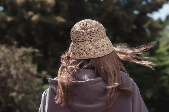 Crochet Pattern Raffia Hat Sun Hat 
