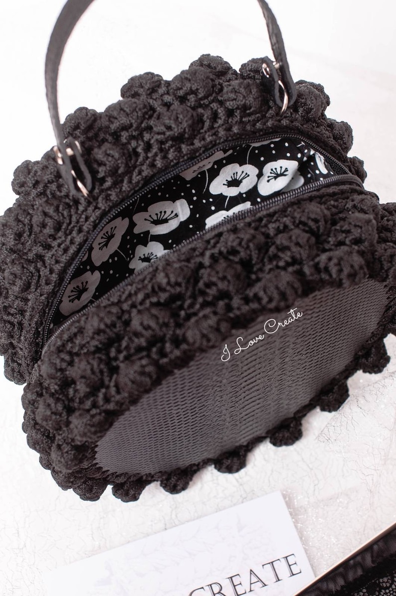 Circle crochet bag Paris Bubble PDF pattern Round bag pattern | Etsy