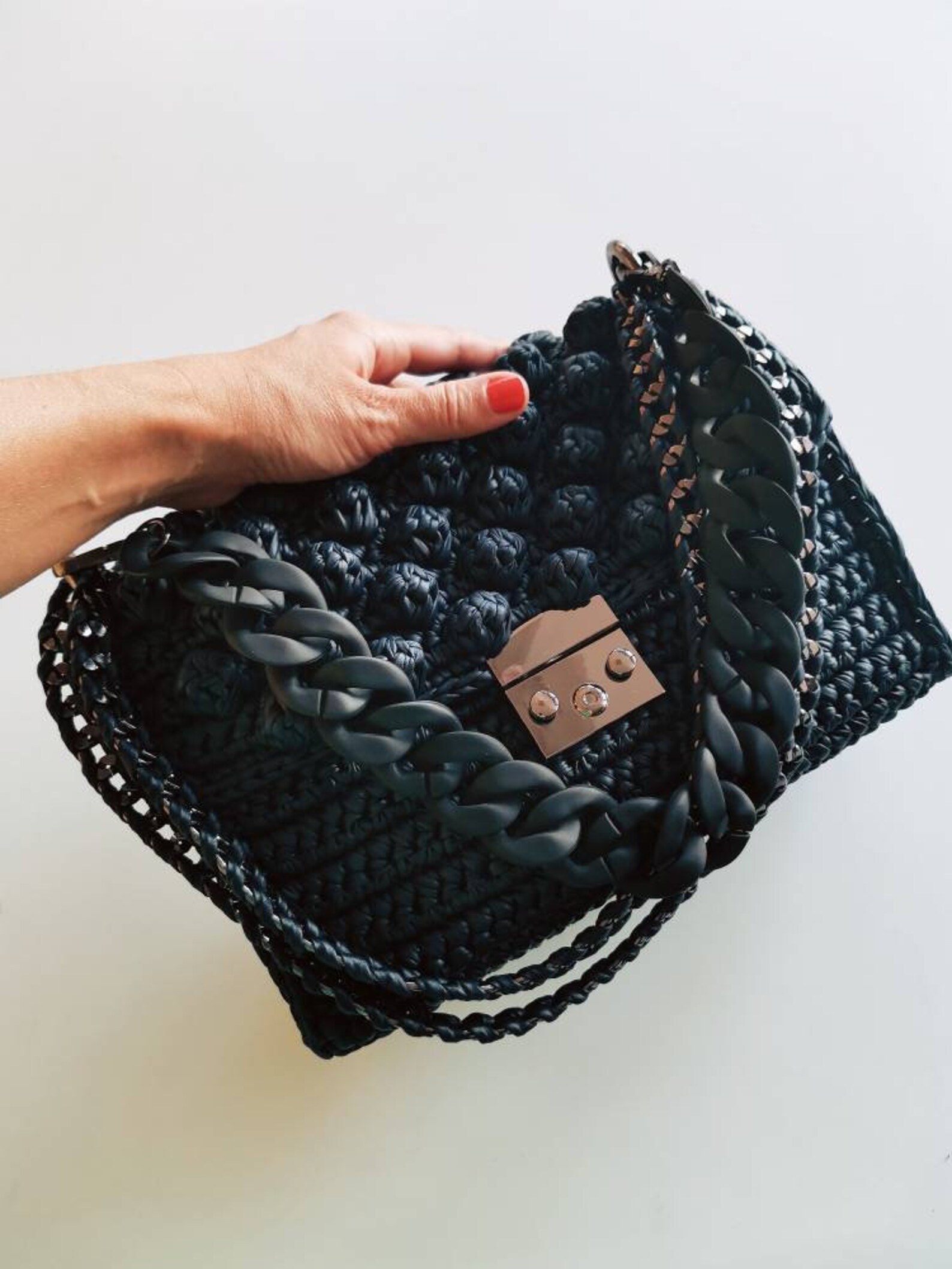 Leather yarn for bags leather cord caramel metallic yarn Etsy