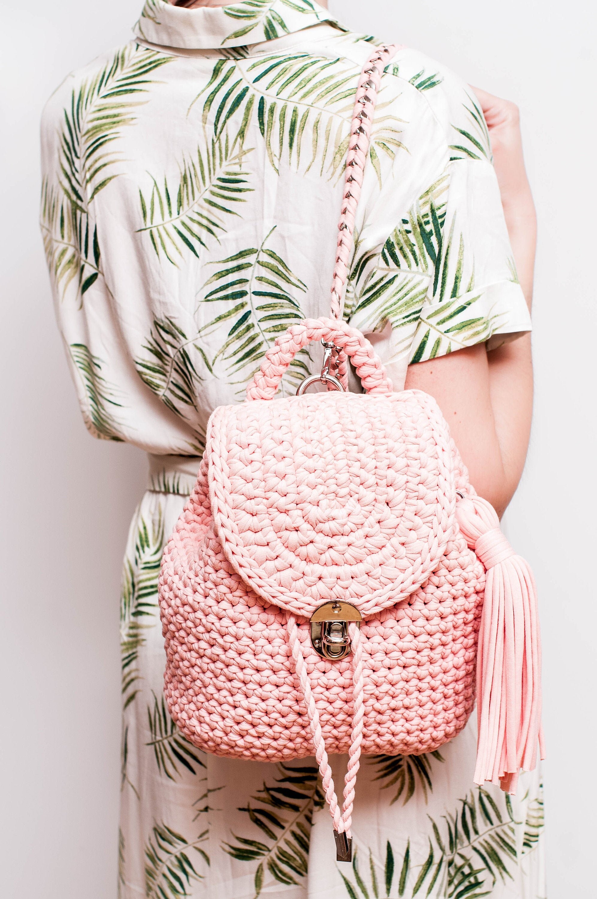 Crochet pattern backpack video tutorial Step by step backpack Etsy