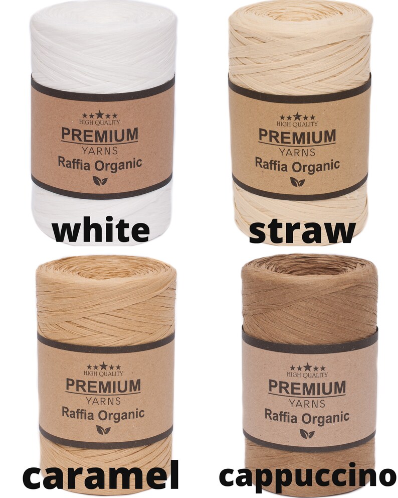 Raffia Organic Yarn 13 Colors Crochet Raffia Yarn 100 Plant Etsy