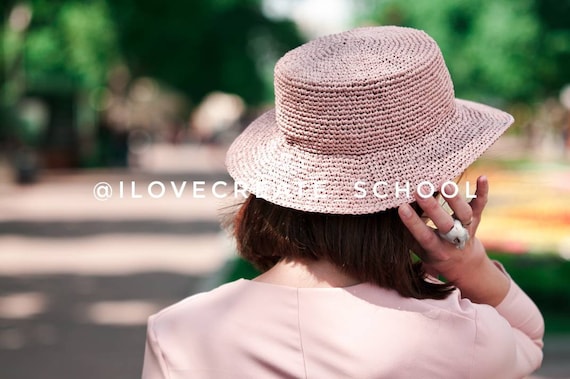 video tutorial Sun hat raffia yarn 