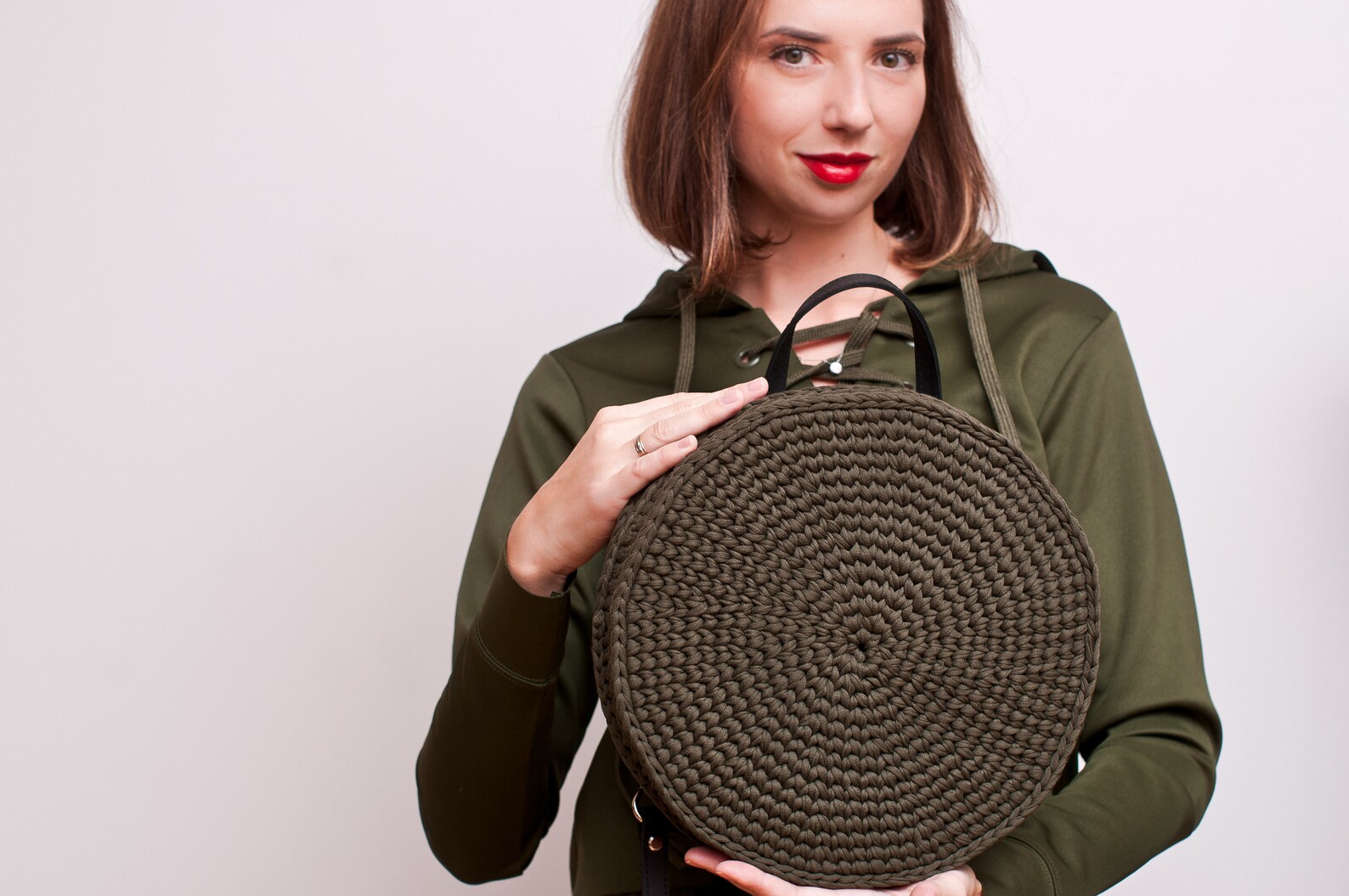 Circle Crochet Bag Pattern Video Tutorial Round Bag Circle Etsy