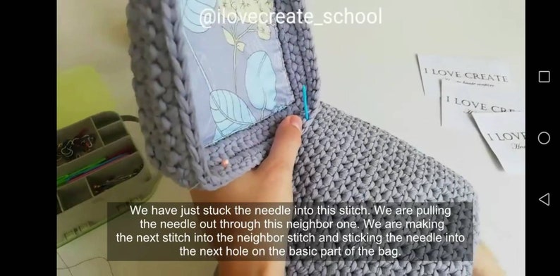 Crossbody bag with pocket PDF pattern Crochet pattern Video image 4