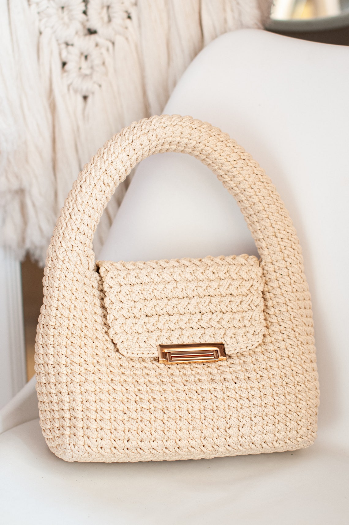 DIY Crochet Bag Baguette Bag Pattern Step by Step Video Etsy