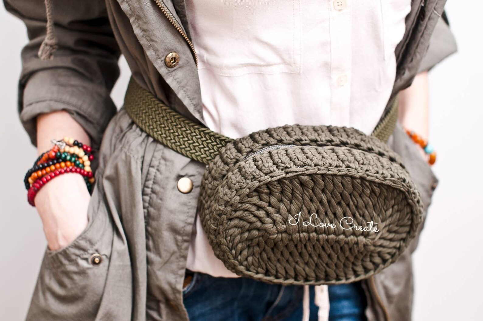 Belt Bag Crochet PDF Pattern Boho Waist Bag Pattern Crochet Etsy